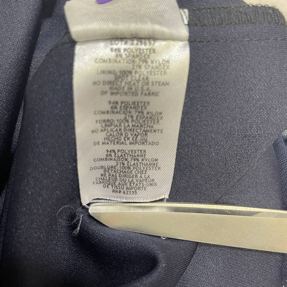 BETSY & ADAM SZ S 4 navy blue embellished beaded flutter sleeve jumpsuit NEW B47 - Picture 6 of 9